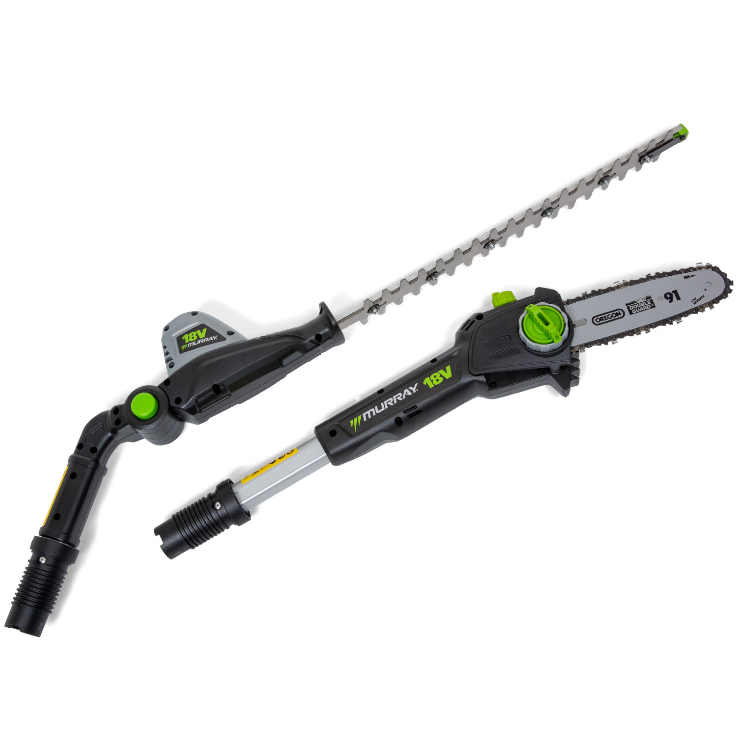 Murray IQ18PSH 18V Li Ion Cordless Pole Saw Hedge Trimmer 2 in 1